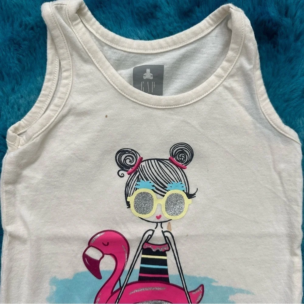 Gap Toddler Girl Graphic Tank Top Size 3 Years